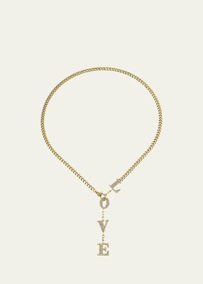 Diamond Love Baby Link Y-Drop Necklace