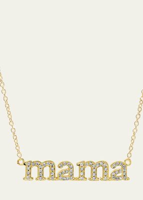 Diamond Pave Mama Necklace