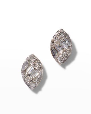 Diamond Petal Stud Earrings