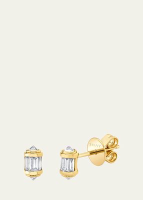 Diamond Ripple Stud Earrings