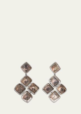Diamond Statement Earrings in Titanium