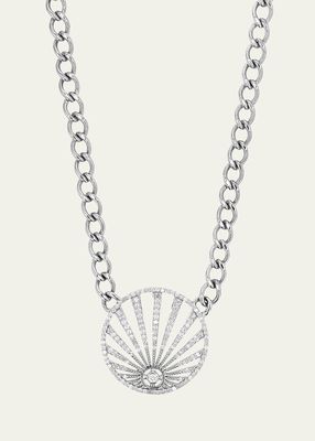 Diamond Sunrise Pendant Necklace