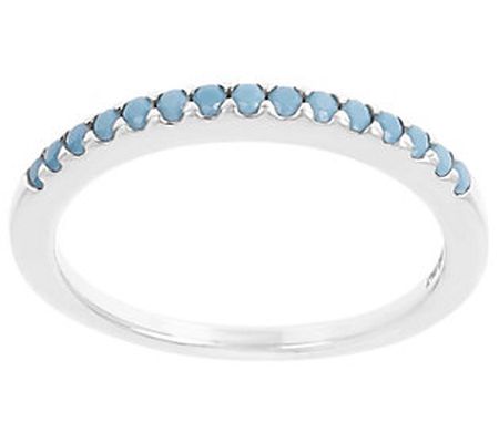 Diamonique 0.40 cttw Stackable Band Ring, Sterl ing Silver