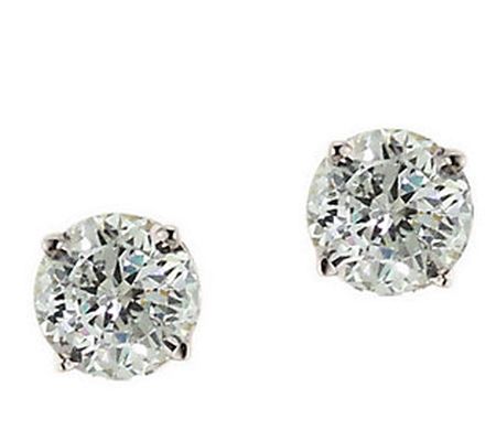 Diamonique 1.00 ct tw 100-Facet Stud Earrings,1 4K Gold