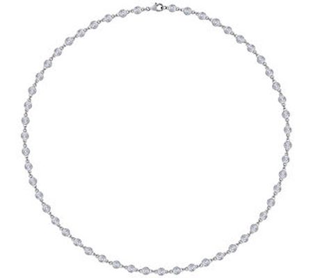 Diamonique-By-The-Yard 100 Facet 20" Necklace, Platinum Clad