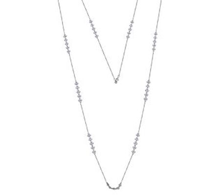 Diamonique Mini Lotus Station Necklace, 36"