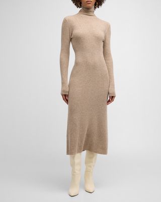 Diana Ribbed Turtleneck Sweater Dress