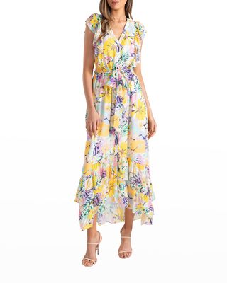 Diana Ruffled Floral-Print Dress