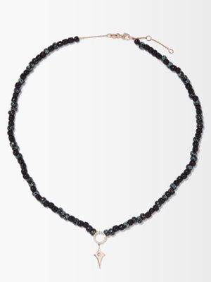 Diane Kordas - Diamond & 14kt Rose-gold Beaded Necklace - Womens - Black
