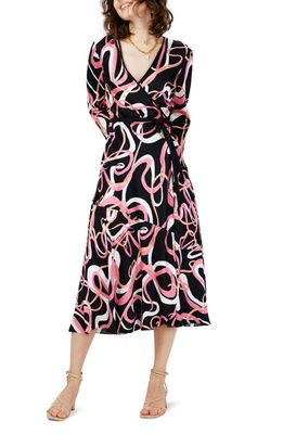 Diane von Furstenberg Anika Long Sleeve Wrap Dress in Celebration