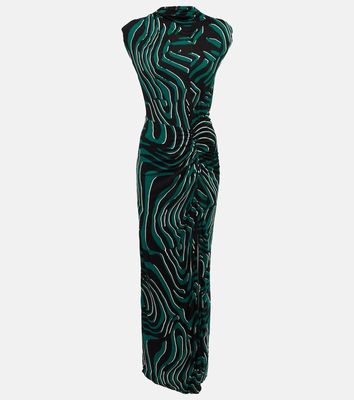 Diane von Furstenberg Printed fitted maxi dress