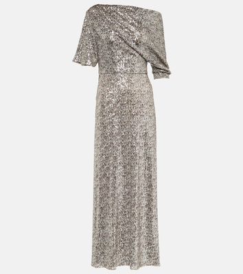 Diane von Furstenberg Wittrock sequined leopard-print maxi dress