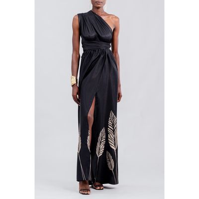 DIARRABLU Mailys Convertible Maxi Dress in Black 