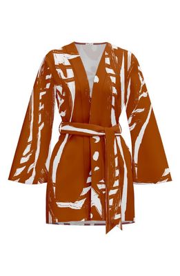 DIARRABLU Suto Rust Print Lightweight Wrap Jacket