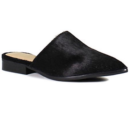 Diba True Pointed-Toe Leather Mules - High Up