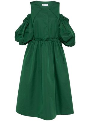 Dice Kayek balloon-sleeves cotton midi dress - Green