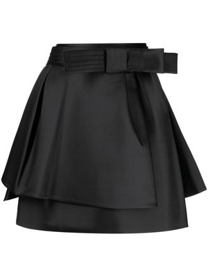 Dice Kayek bow-detail A-Line skirt - Black