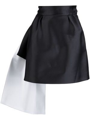 Dice Kayek draped high-waisted mini skirt - Black