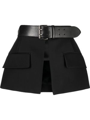 Dice Kayek High-waisted peplum belt skirt - Black