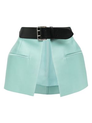 Dice Kayek High-waisted peplum belt skirt - Green