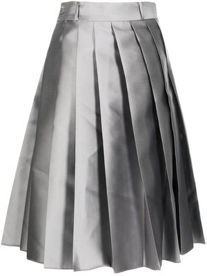 Dice Kayek mid-length pleated skirt - Grey