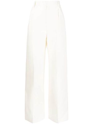 Dice Kayek pleat-detail tailored trousers - White