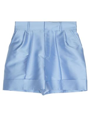 Dice Kayek satin-finish mini shorts - Blue