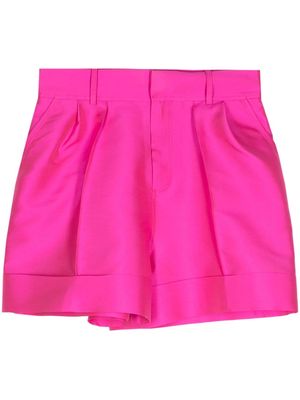 Dice Kayek satin-finish mini shorts - Pink