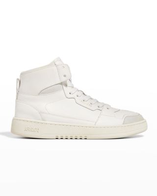 Dice Mixed Leather High-Top Sneakers
