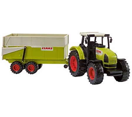 Dickie Toys Claas Toy Tractor with Trailer