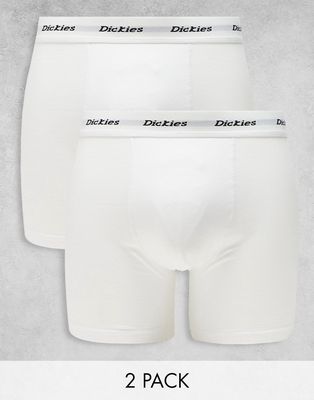 Dickies 2 pack trunk boxers in white multipack