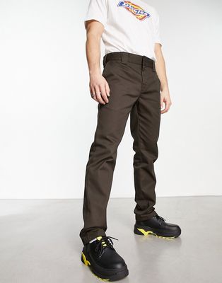 Dickies 872 work pants in brown slim fit