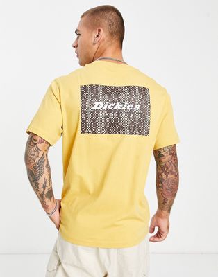 Dickies Camden back print t-shirt in light yellow