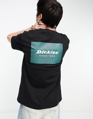 Dickies clackamas zebra box back print t-shirt in black exclusive to ASOS