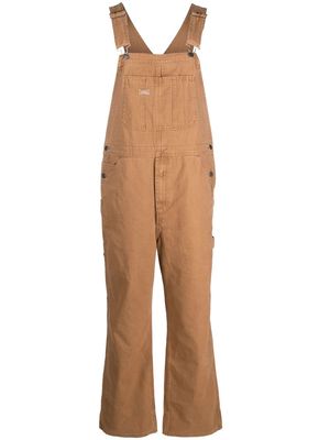 Dickies Construct logo-patch straight-leg dungarees - Brown