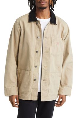 Dickies Duck Canvas Chore Coat in Stonewashed Desert Sand