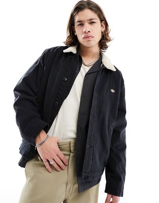 Dickies Duck canvas deck jacket in stone washed black