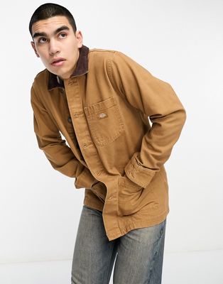 Dickies Duck Canvas unlined chore jacket in brown