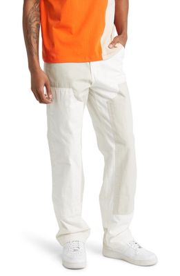 Dickies Eddyville Colorblock Double Knee Cotton Canvas Pants in Ivory Assorted Colour