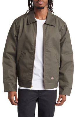 Dickies Eisenhower Water Repellent Insulated Jacket in Moss Green