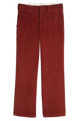 Dickies Flat Front Corduroy Pants in Fired Brick