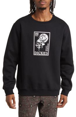 Dickies Garden Stamp Graphic Sweatshirt in Knit Black