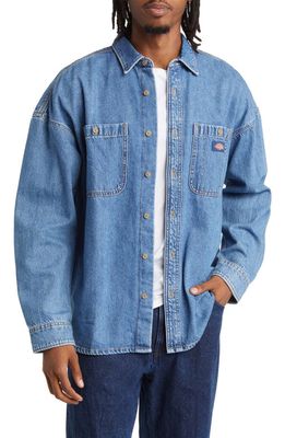 Dickies Houston Chambray Button-Up Shirt in Classic Blue
