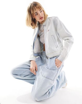 Dickies Madison cropped denim jacket in light blue