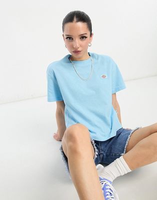 Dickies oakport boxy t-shirt in sky blue
