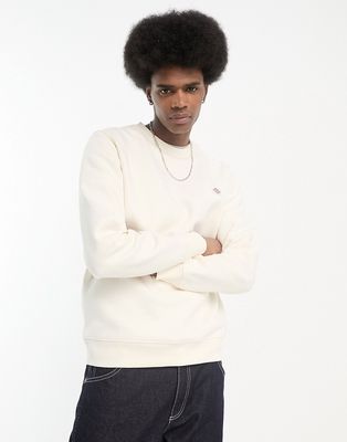 Dickies oakport small logo sweatshirt in off white