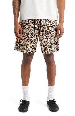 Dickies Roseburg Floral Cotton Twill Shorts in Brown Gardening Floral Print