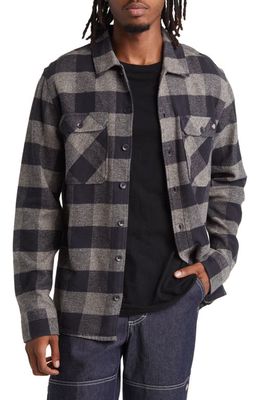 Dickies Sacramento Flannel Button-Up Shirt in Grey Plaid