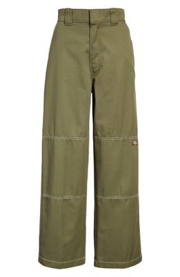 Dickies Sawyerville Paneled Relaxed Fit Twill Pants in Military Green
