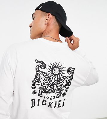 Dickies Tiger long sleeve t-shirt in white Exclusive at ASOS